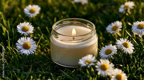 Candle in Daisy Flower Field / デイジーの花畑のキャンドル