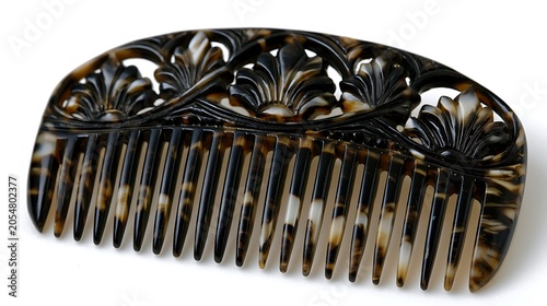 Decorative Black Hair Comb / 装飾的な黒いヘアコーム