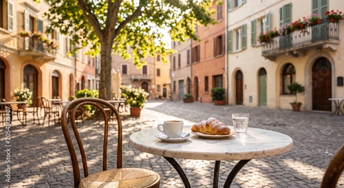 Cozy Morning Italian Cafe Breakfast