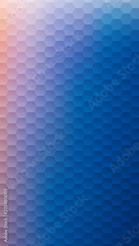 An abstract digital graphic featuring a continuous hexagonal honeycomb mesh pattern overlaying a smooth and modern gradient background.
