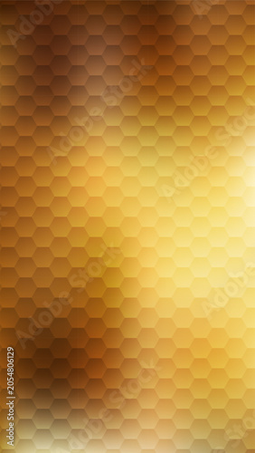 An abstract digital graphic featuring a continuous hexagonal honeycomb mesh pattern overlaying a smooth and modern gradient background.