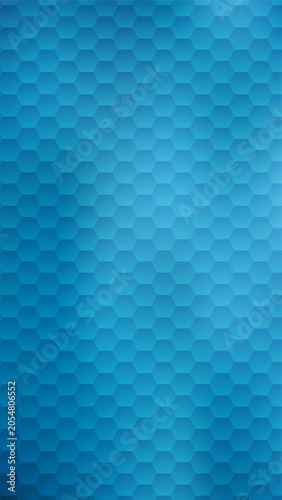 An abstract digital graphic featuring a continuous hexagonal honeycomb mesh pattern overlaying a smooth and modern gradient background.