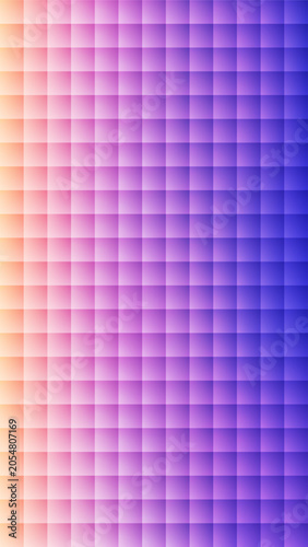 An abstract digital graphic featuring a continuous mosaic square grid pattern overlaying a smooth and modern gradient background.
