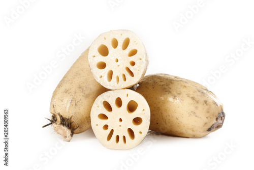 Φωτογραφία Fresh Organic Lotus Root from Honghu, Hubei - Whole and Sliced
