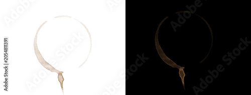 Foto Gold Hoop Earring with Teardrop Dangle Isolated Cutout
