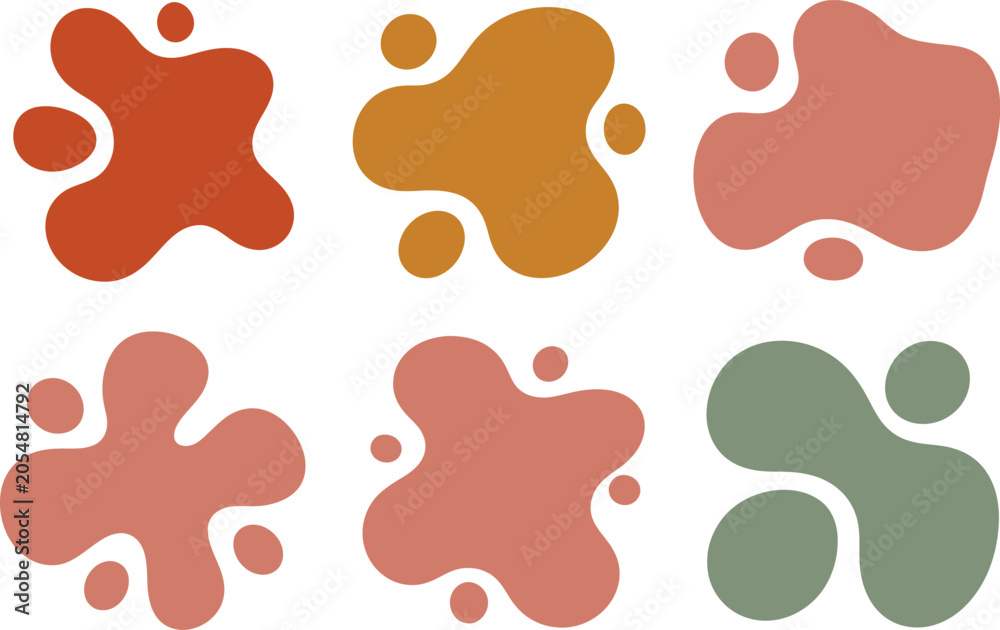 Fototapeta premium A colorful illustration of abstract shapes in various shades and sizes