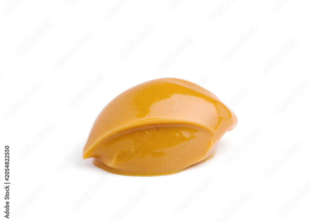 Fototapeta premium Tasty peanut butter on white background