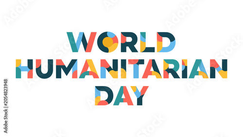 Obraz na plátně World Humanitarian Day Typographic Design