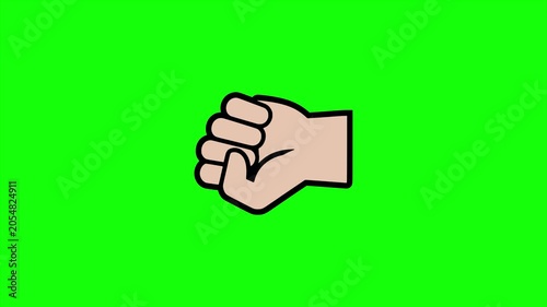 hand fist bump punch protest democracy fight action animation HD 4K