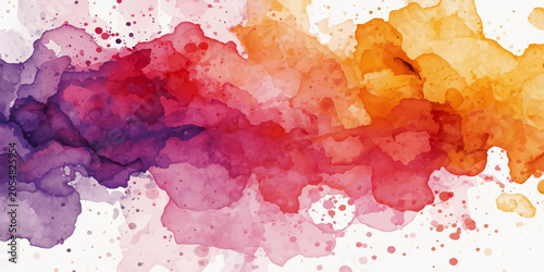 Abstract Colorful Watercolor Paint Splash Background with Artistic Grunge Texture Design