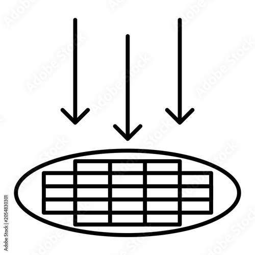 Foto lithography line icon with editable stroke