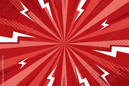 Exciting Comic Book Rays Highlighting Speed Power and Adventure Themes