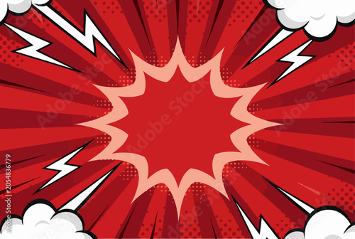 Dynamic Superhero Burst Design Perfect for Event and Sale Promotions