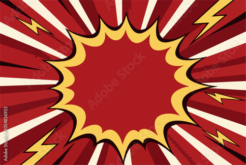 Colorful Comic Book Burst Effect With Classic Pop Art Appeal