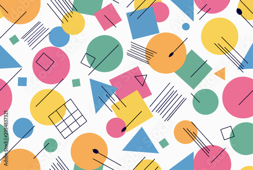 Abstract colorful shapes illustration ideal for modern digital design projects