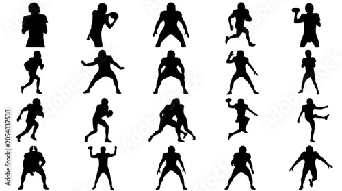 Slika na platnu Silhouette figures performing various boxing poses isolated on transparent backg