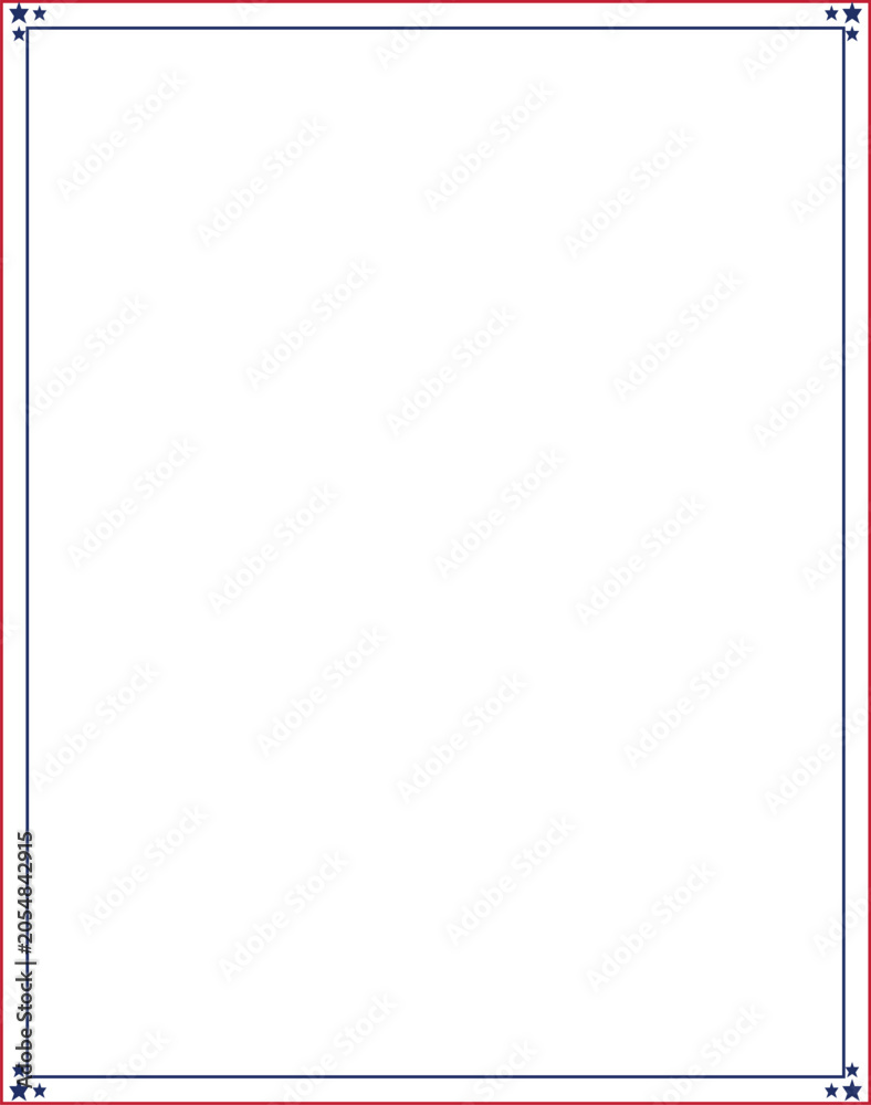 Fototapeta premium minimal thin line border frame simple rectangle white blank template clean