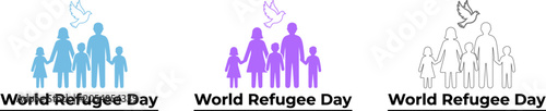 Foto World refugee day awareness graphics