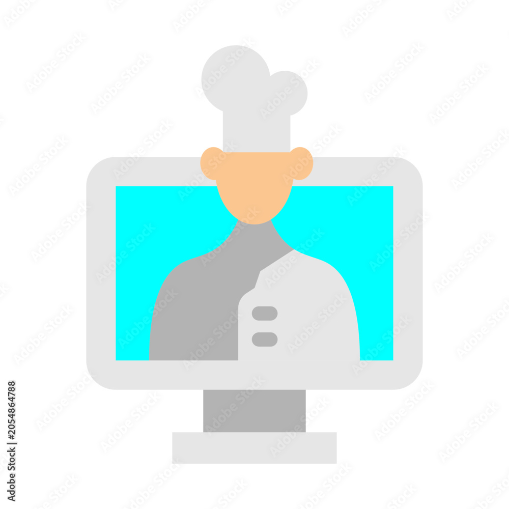 Fototapeta premium Cooking Show Vector Flat Icon Design