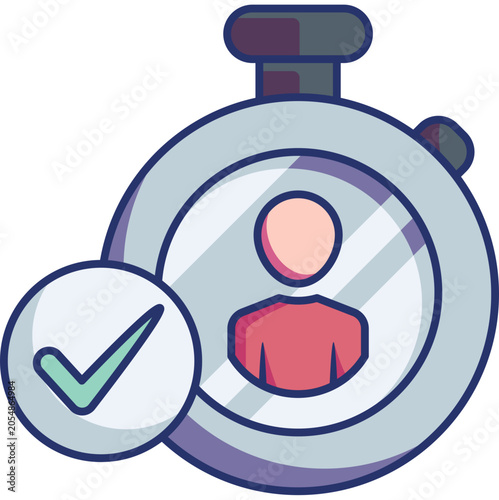 Obraz na plátně Self discipline Icon