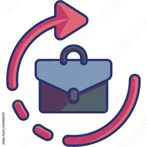Schilderij op canvas Work procrastination Icon