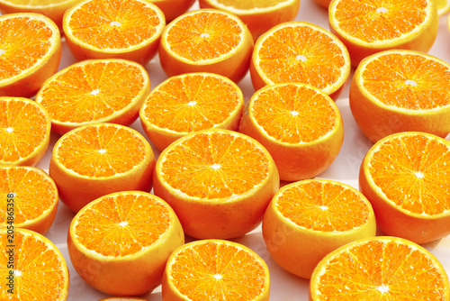 Foto Fresh Juicy Cut Mandarin Oranges - Live Produce