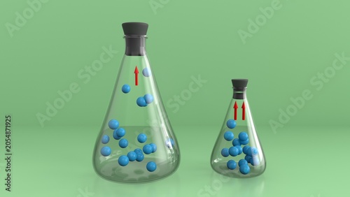 Cuadro en lienzo An ideal gas is a theoretical gas composed of randomly moving point particles that interact only through elastic collisions