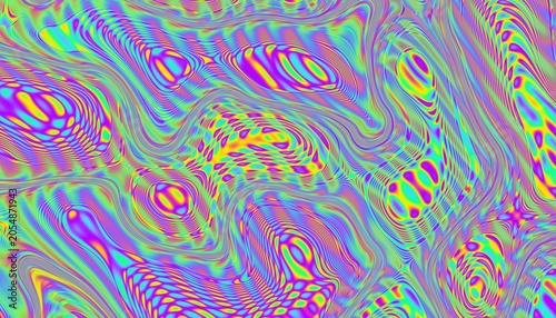 Fotografía Psychedelic rainbow ridged topological map pattern background texture