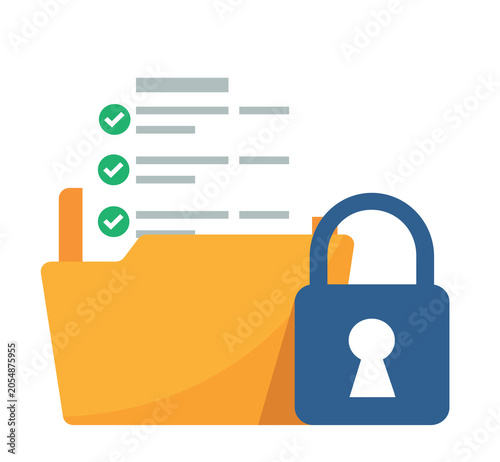 Folder With Padlock Icon