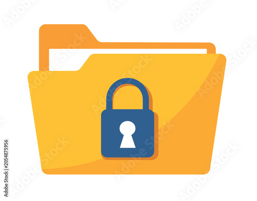 Folder With Padlock Icon
