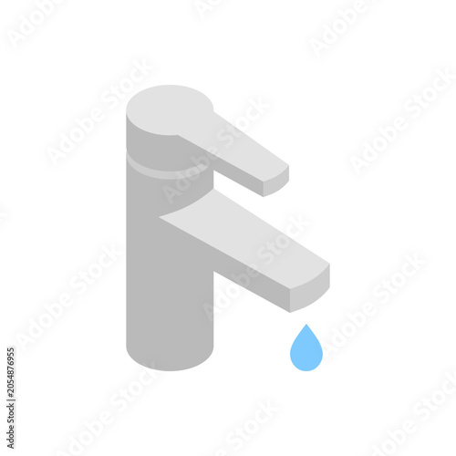 Water tap isometric icon.