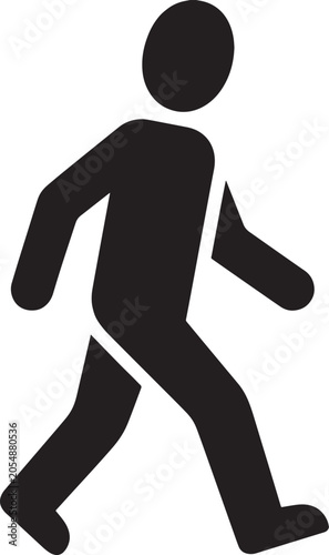 Person walking silhouette icon