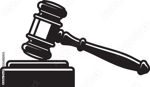 Judge gavel resting on wooden block