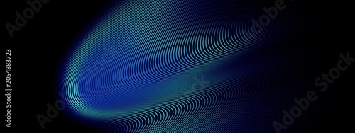 beautiful abstract wave technology black background with blue light digital effect corporate concept