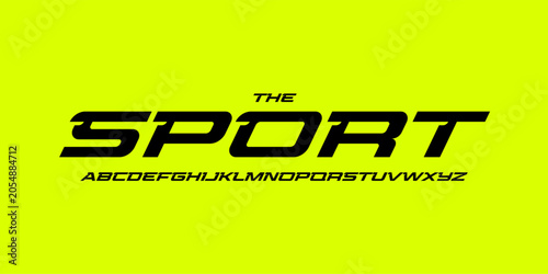 Airforce sports alphabet, sharp dynamic letters, bold speed font for racing competitive branding, aerodynamic headline, athletic typography, modern typographic design. Vector typeset