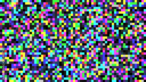 Abstract colorful glitch pixels pattern background