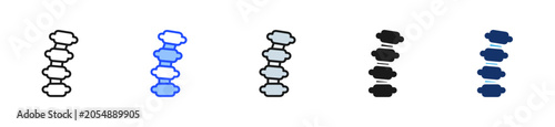 Foto Spine Icon Collection With Multiple Styles