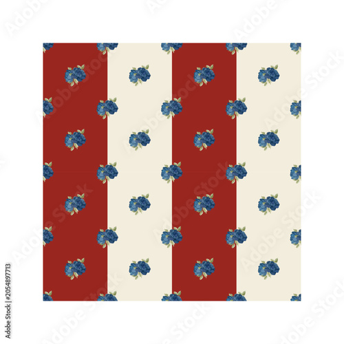 Blueberry pattern on striped background vector illustration for fabric design and packaging