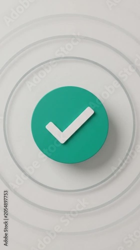 Minimal success checkmark animation with expanding circles.