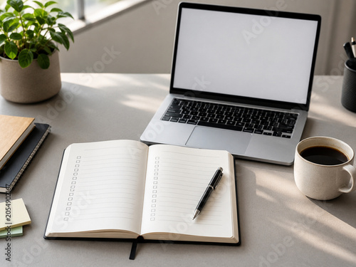 Personal Budget Planning with Calculator and Notebook