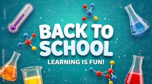 Create an ultra-high-resolution educational STEM poster celebrating the excitement of learning, science, and discovery
