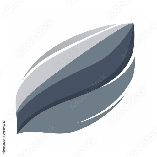 Abstract Leaf Shape Vector Graphic