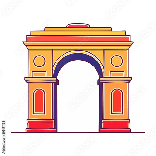 Orange Archway Illustration
