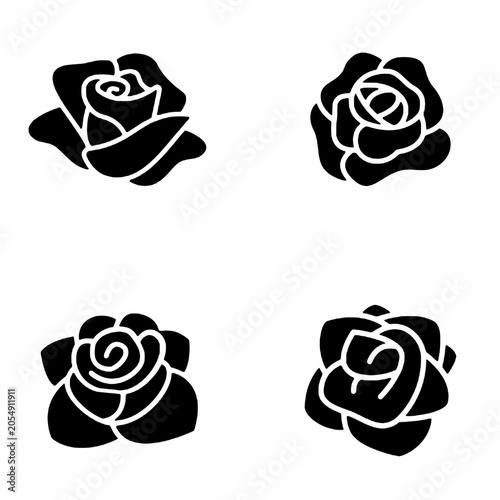 rose icons set