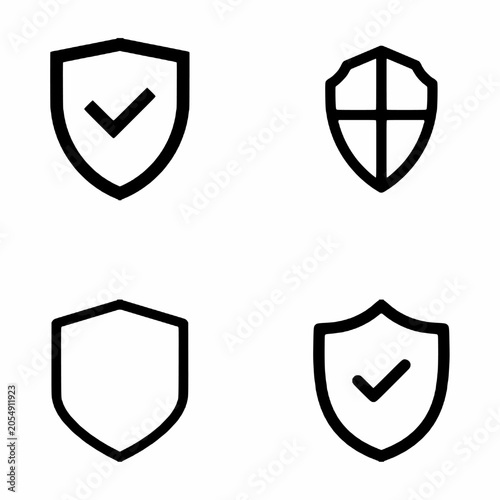 set of shield icons