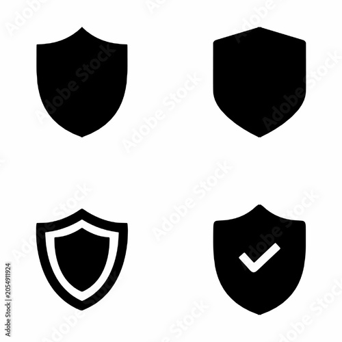 set of shield icons