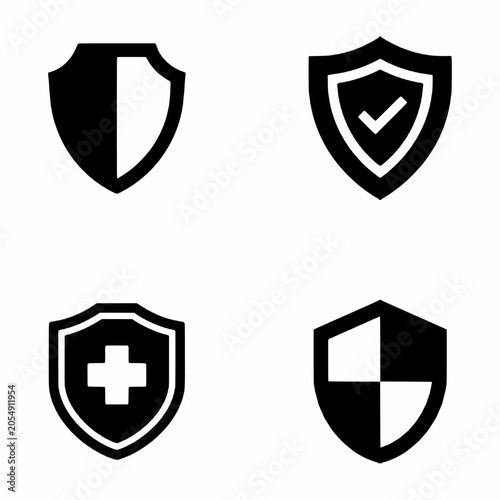 set of shield icons