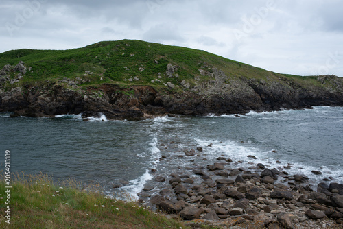 Bild auf Leinwand Rocky coastal headland and Atlantic shoreline in Brittany