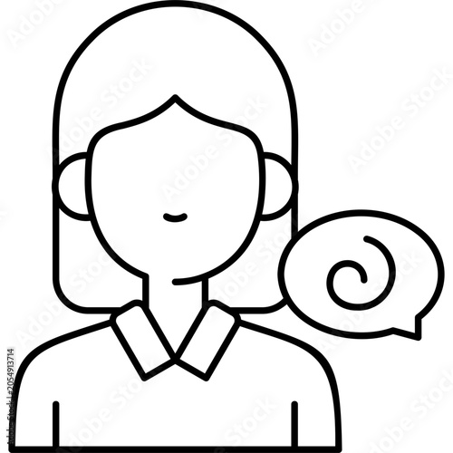 Line Art Therapist Icon