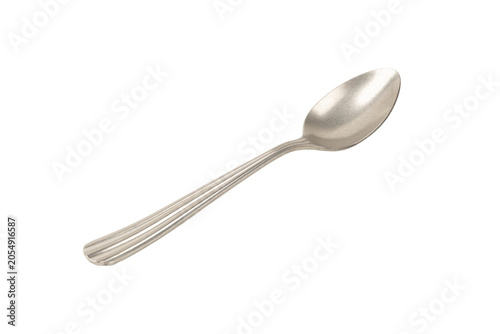 Silver spoon isolated no background cutout